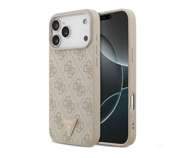 GUESS Leather 4G Triangle Strass MagSafe do iPhone 17 Pro Max - 1365564 - zdjęcie